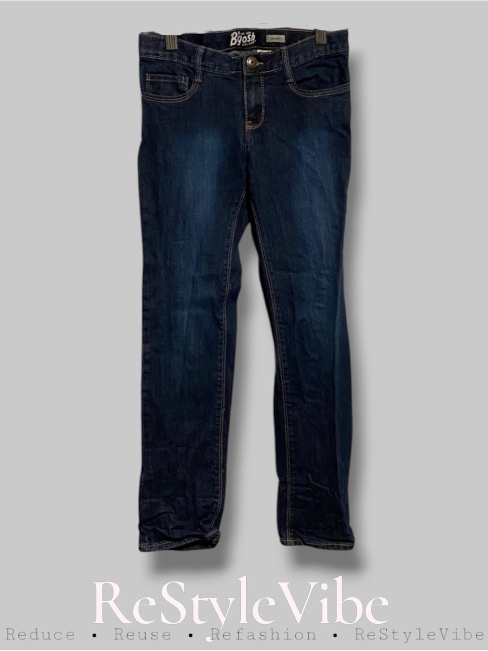 Oshkosh B’Gosh Youth Size 10 Girl Skinny Denim Jean Stretch Fit Style Adjustable